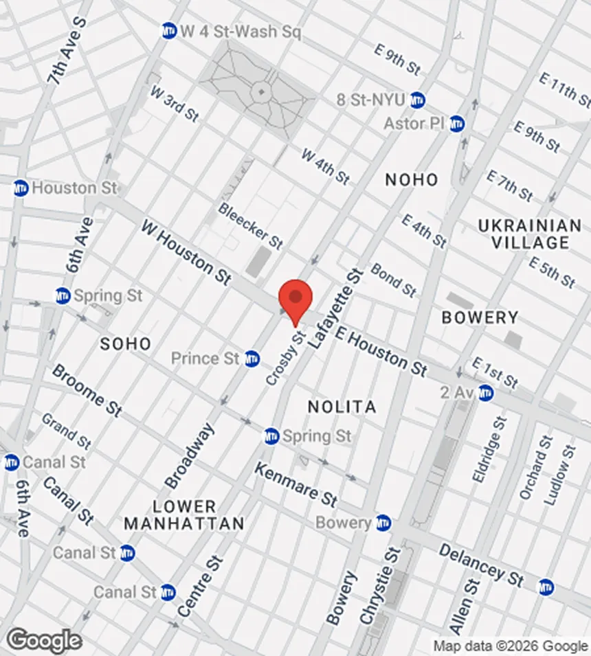 Map showing the location of BrainStation New York