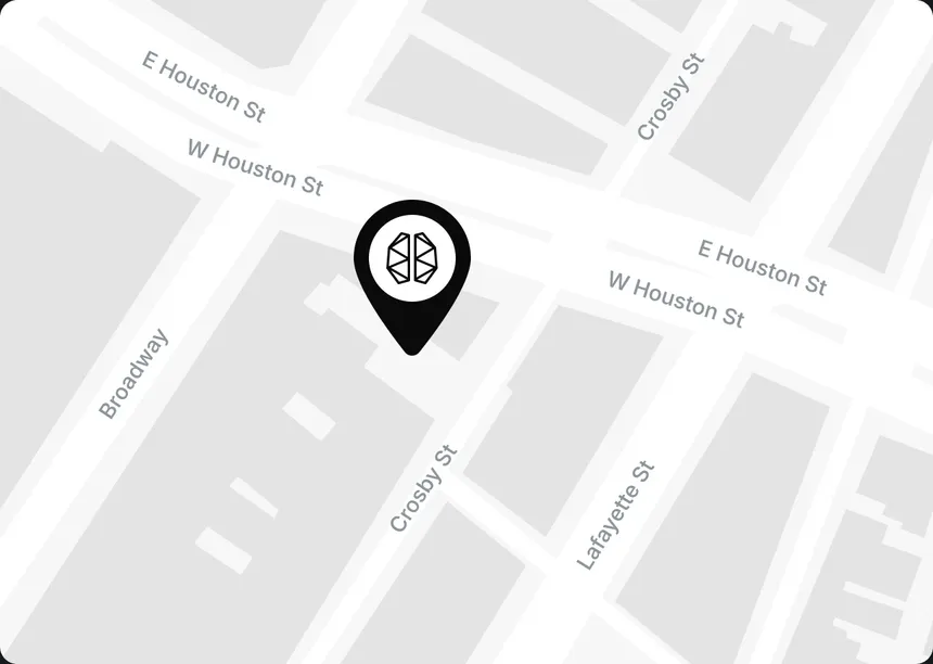 Map showing the location of BrainStation New York
